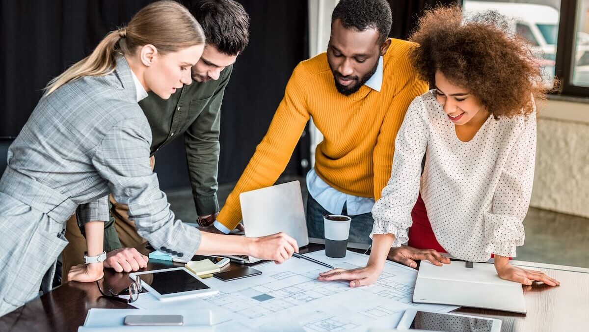 people working at desk