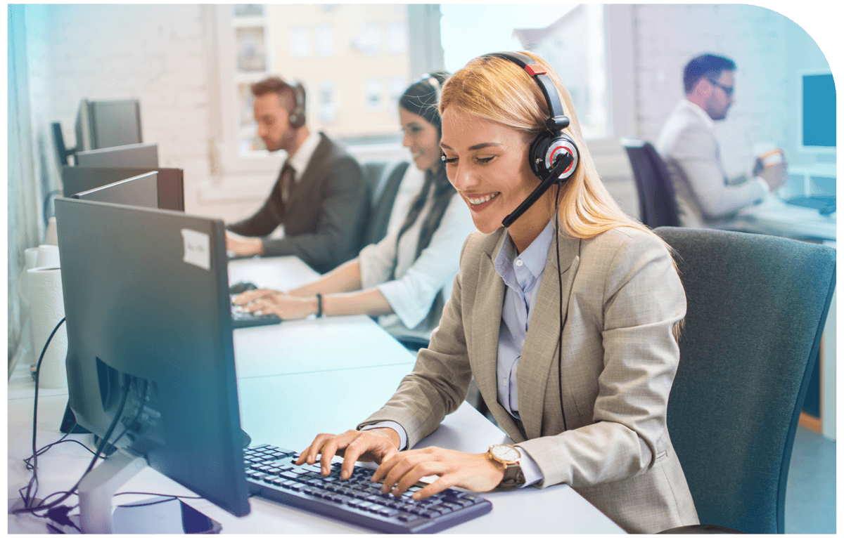 woman assisting with an ERP or CRM implementation