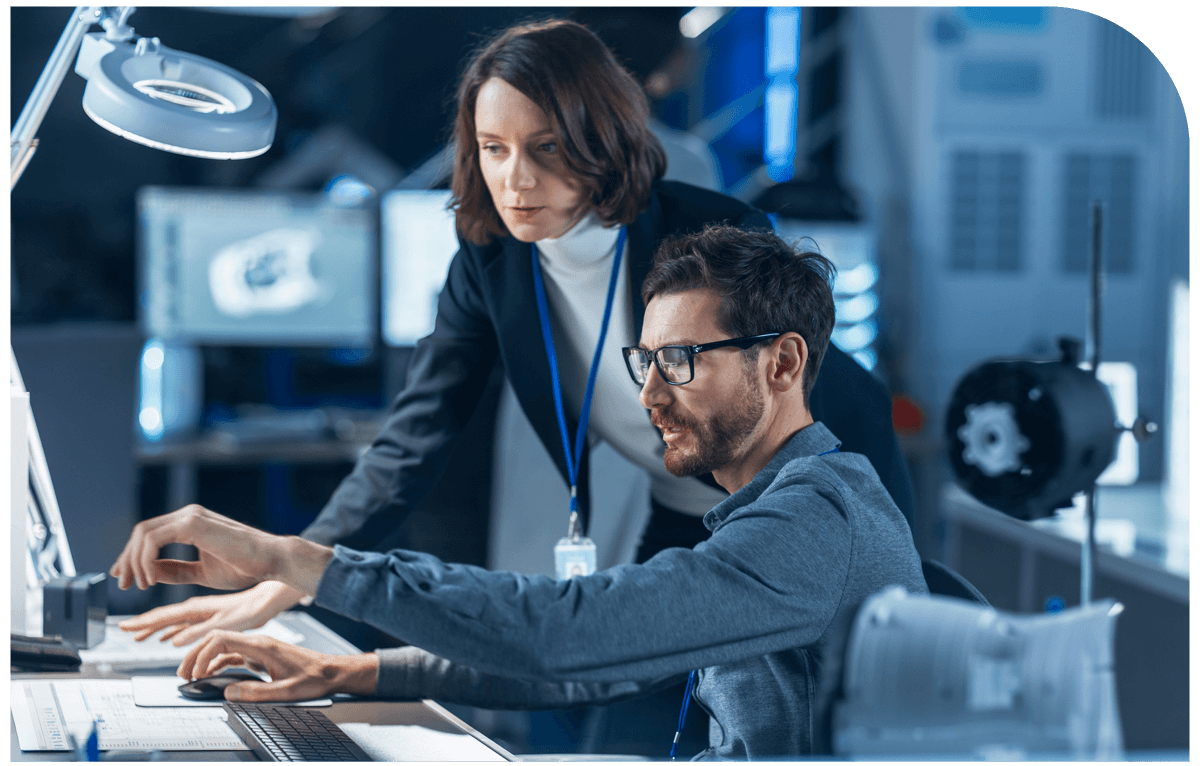 IT professionals monitoring security