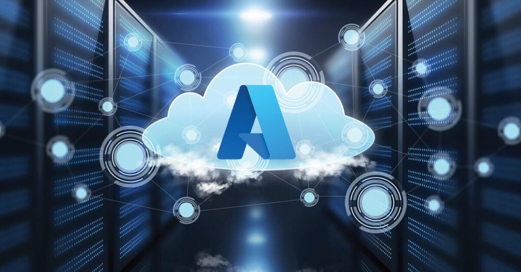 Azure logo on cloud