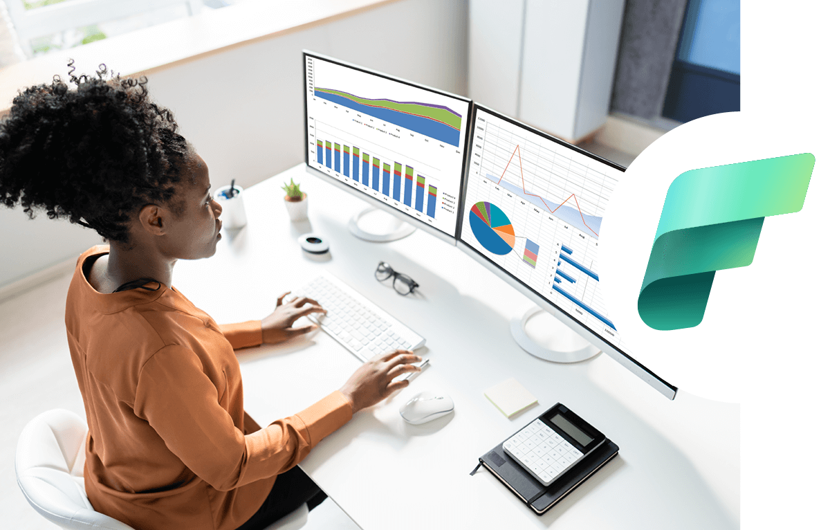 woman working on reporting dashboard