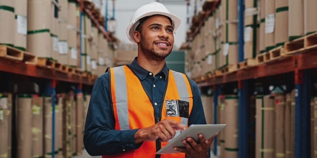 man working in warehouse