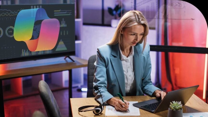 young woman working on computer