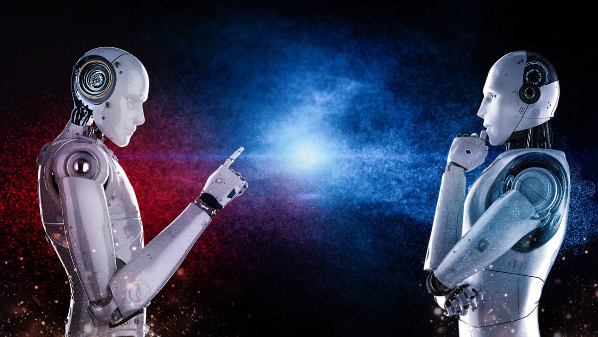 AI Bots/Agents on futuristic background