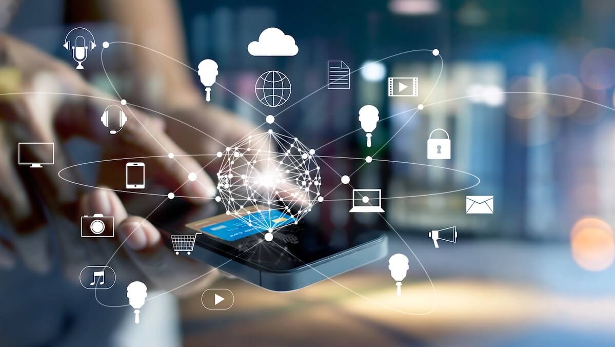 Visual representation of omnichannel communication in Dynamics 365, highlighting customer engagement across multiple platforms.