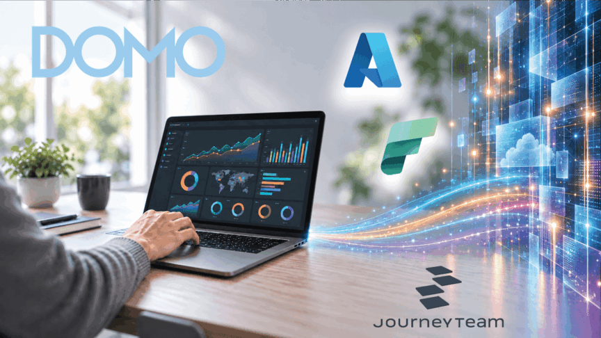 Domo and Microsoft Fabric solution delivering unified analytics, cloud data integration, and interactive business reporting dashboards.